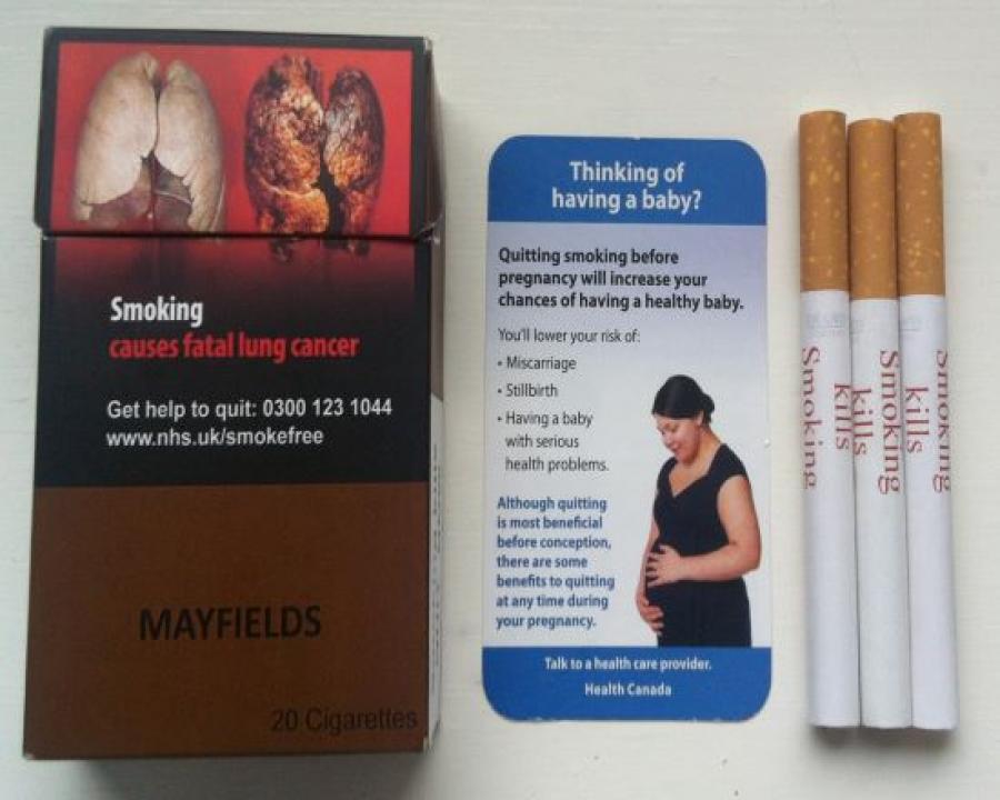 Cigarette warnings